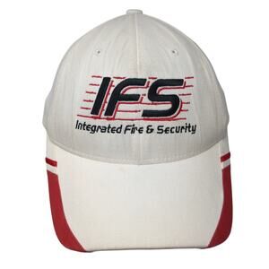 IFS Integrated Fire & Security Fitted Hat White Medium Flexfit Yupoong